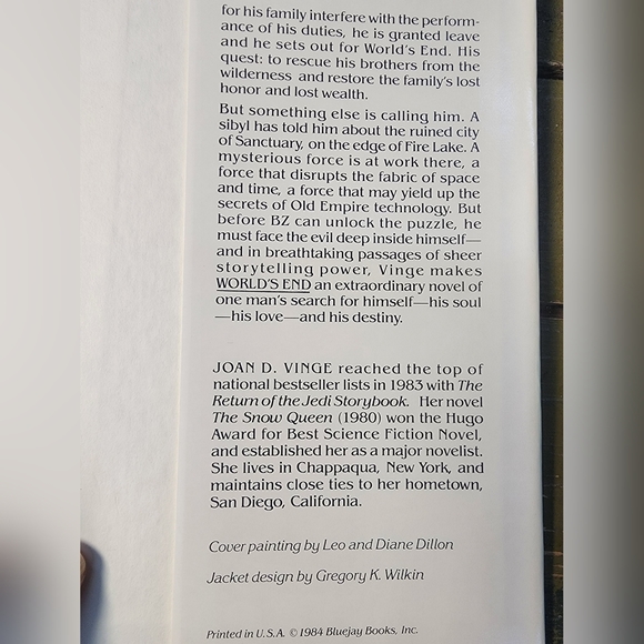 World's End Volume 2 in the Snow Queen Cycle by Joan D Vinge Vintage Hardcover - Picture 4 of 4
